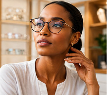 Woman wearing eyeglasses