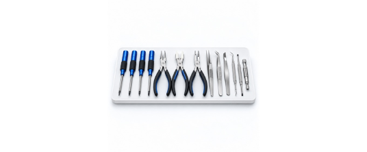Set of optician precision tools